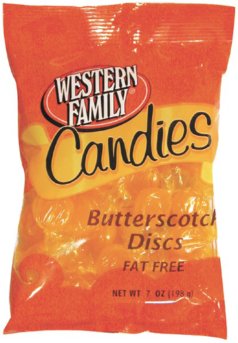 slide 1 of 1, Western Family Candies Butterscotch Discs, 7 oz