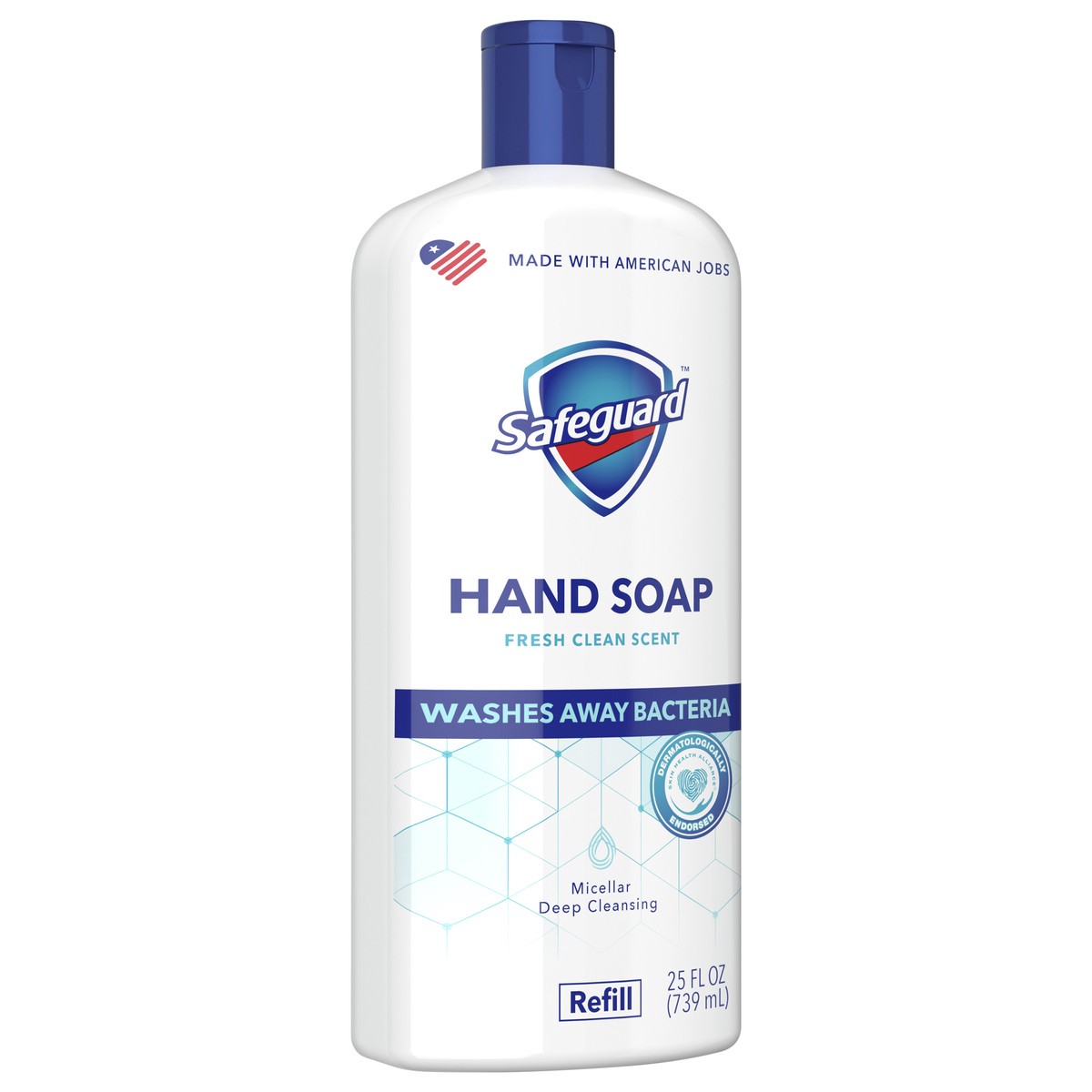 slide 2 of 5, Safeguard Liquid Hand Soap, Fresh Clean Scent Refill, 25 oz, 25 fl oz