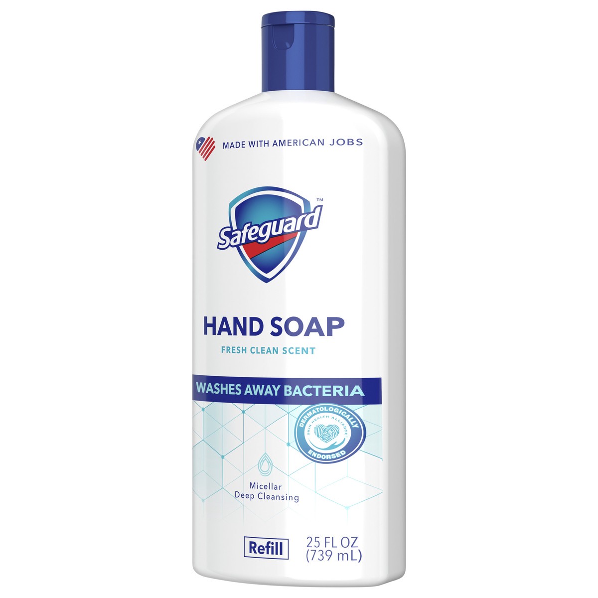slide 3 of 5, Safeguard Liquid Hand Soap, Fresh Clean Scent Refill, 25 oz, 25 fl oz
