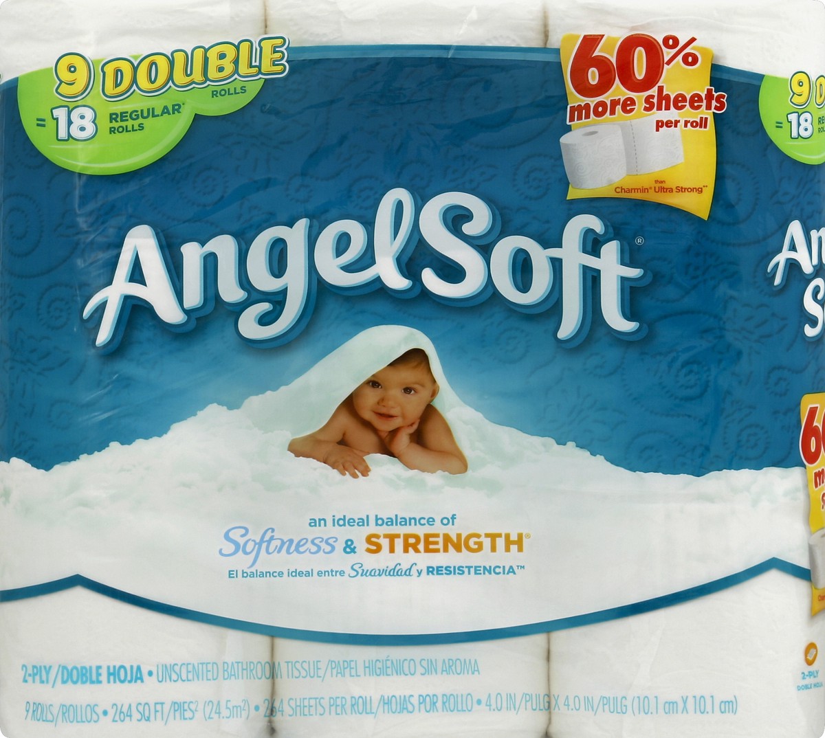 slide 2 of 4, Angel Soft Bathroom Tissue 9 ea, 9 ct