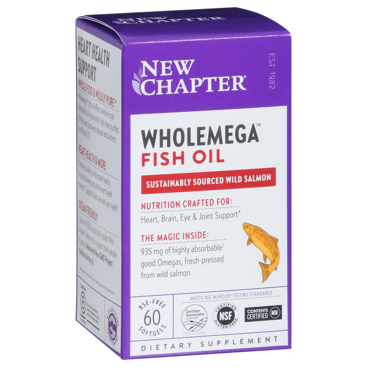 slide 2 of 9, New Chapter Wholemega Whole Fish Oil, 60 ct