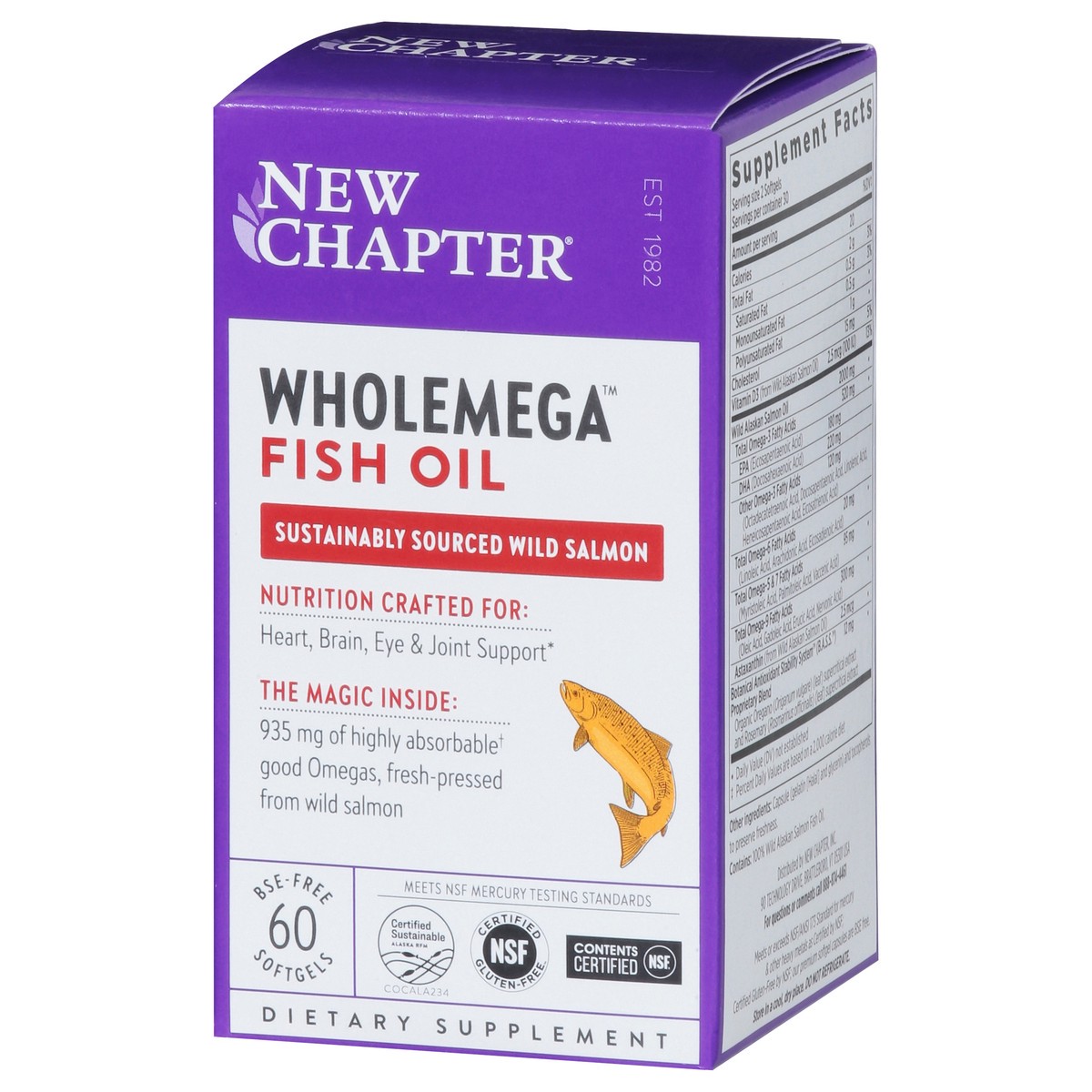 slide 4 of 9, New Chapter Wholemega Whole Fish Oil, 60 ct