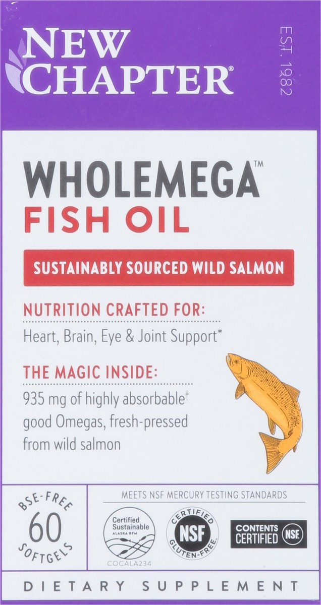 slide 8 of 9, New Chapter Wholemega Whole Fish Oil, 60 ct