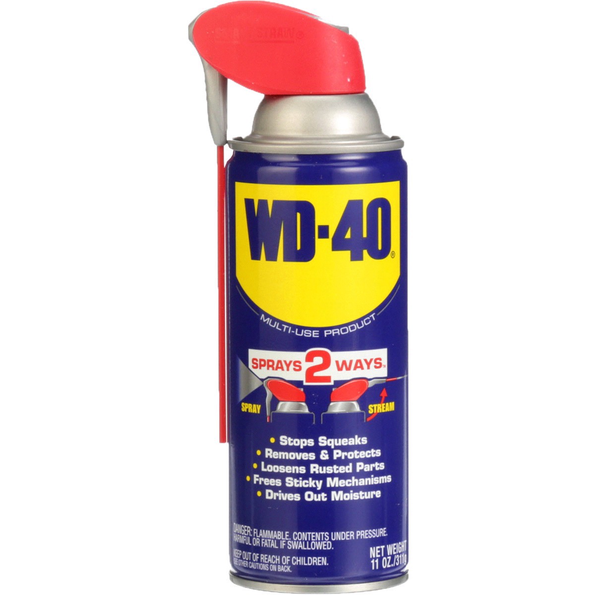 slide 1 of 13, WD-40 Lubricating & Penetrating Oil Spray with Smart Straw, 11 oz