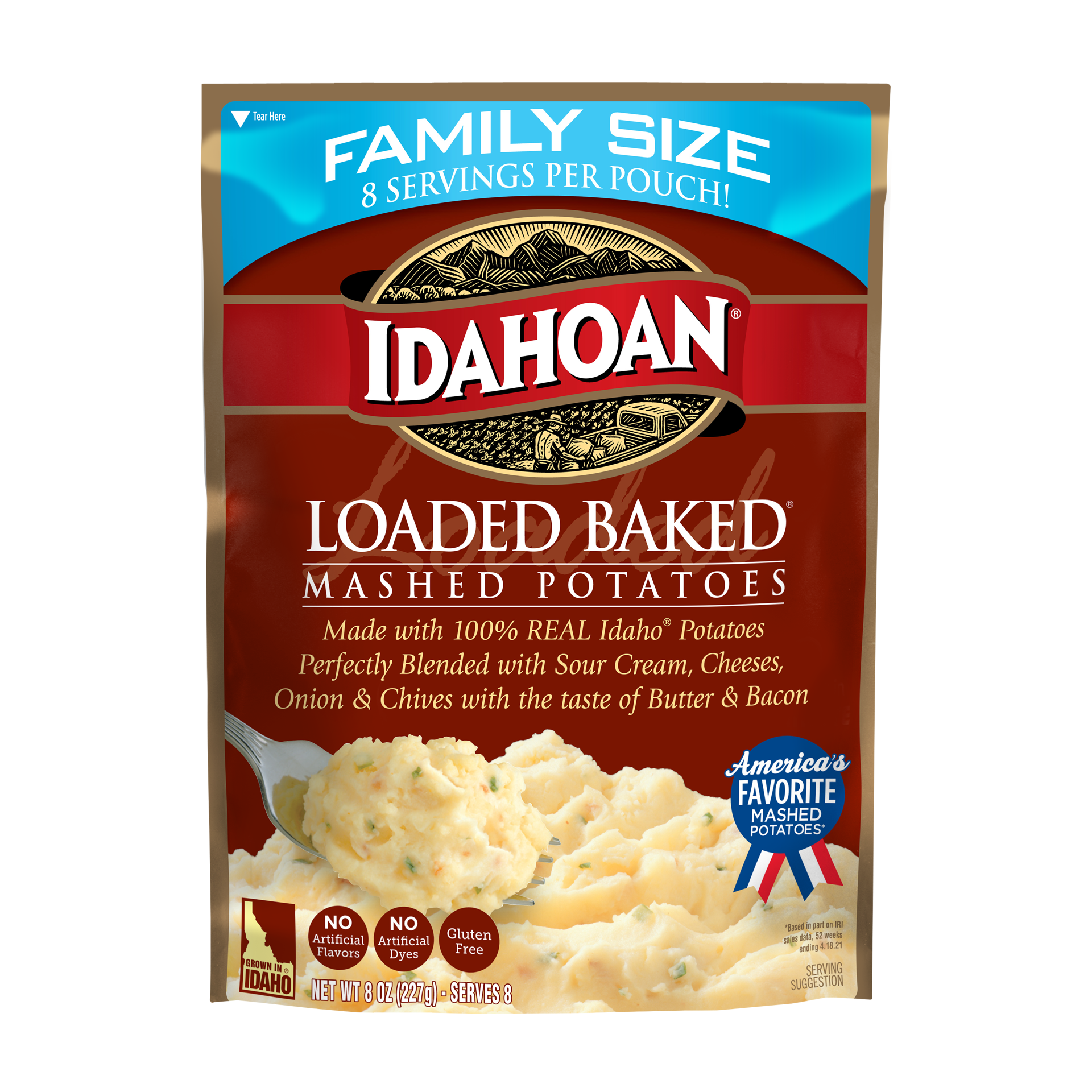 slide 3 of 3, Idahoan Loaded Baked Mashed Potatoes Family Size, 8 oz