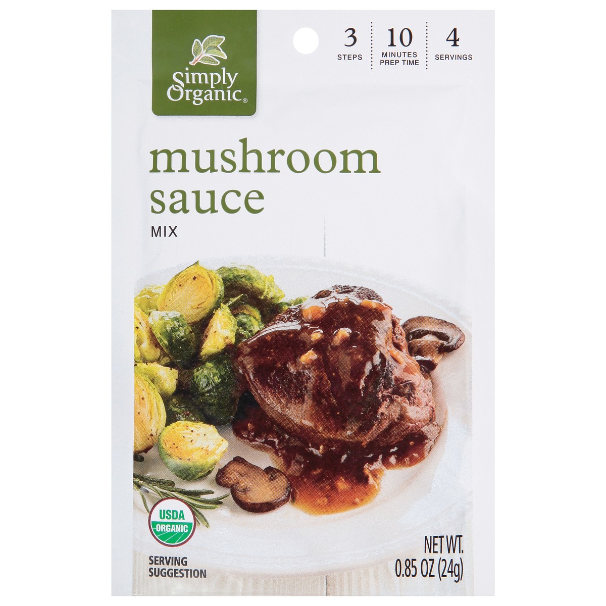 slide 3 of 14, Simply Organic Mushroom Sauce Seasoning Mix, 0.9 oz