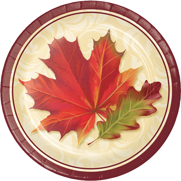 slide 1 of 1, Creative Converting Dinner Plate Fall Leaves, 1 ct