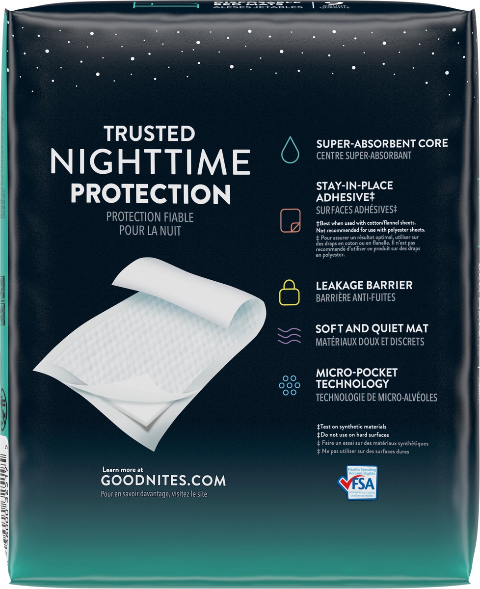 slide 5 of 9, Goodnites Disposable Bed Mats for Bedwetting, 2.4 x 2.8 ft, 9 Ct, 9 ct