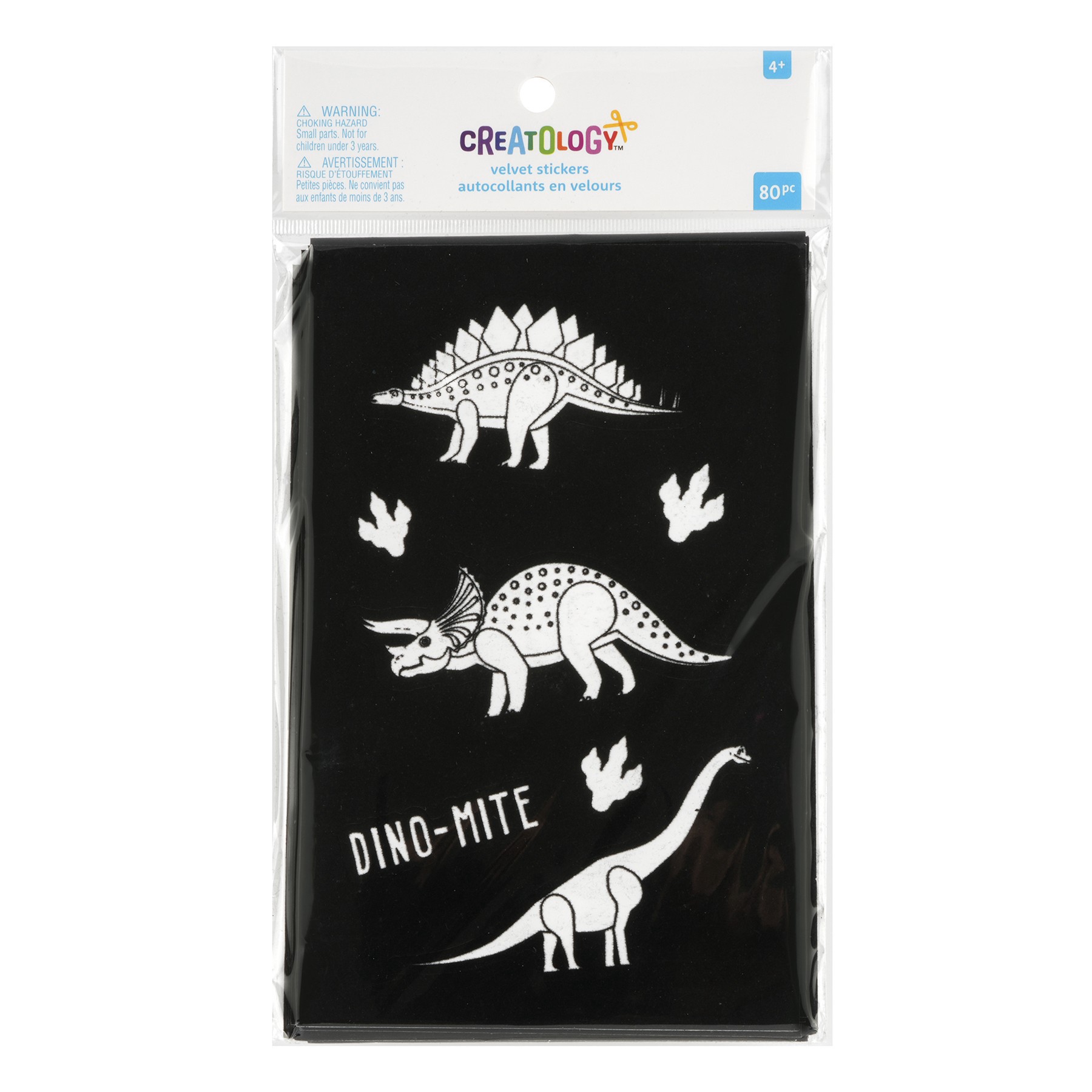 slide 3 of 3, Dinosaur Velvet Stickers By Creatology, 4.5 in x 7 in