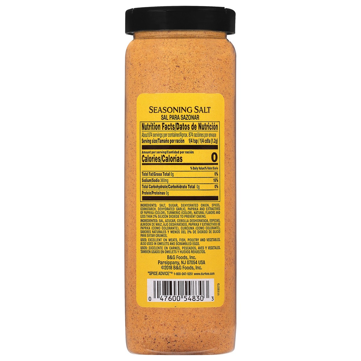 slide 5 of 13, Durkee Seasoning Salt 37 oz, 37 oz