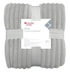 Everyday Living Corduroy Gray King Blanket