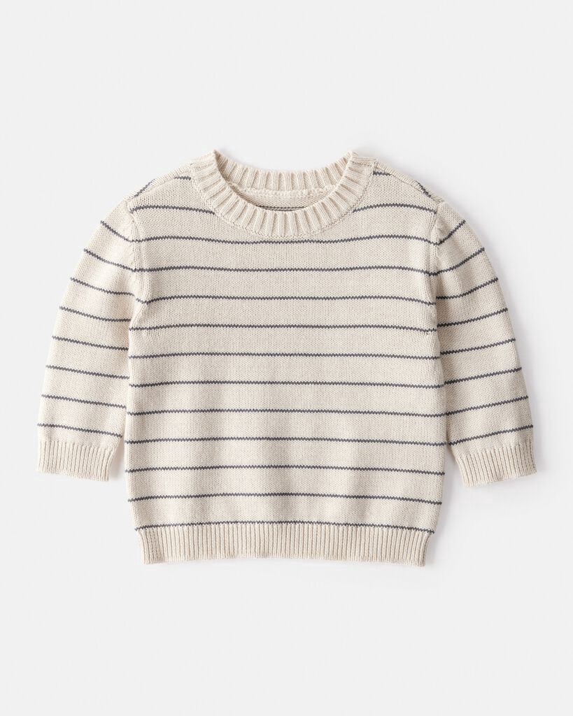 slide 2 of 5, Carter's Carters Baby Boy 2-Piece Stripe Sweater & Overall Set - Grey Grey 18M, 2 pc