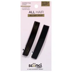 scünciNo-Slip Grip Barrettes, 2 ct