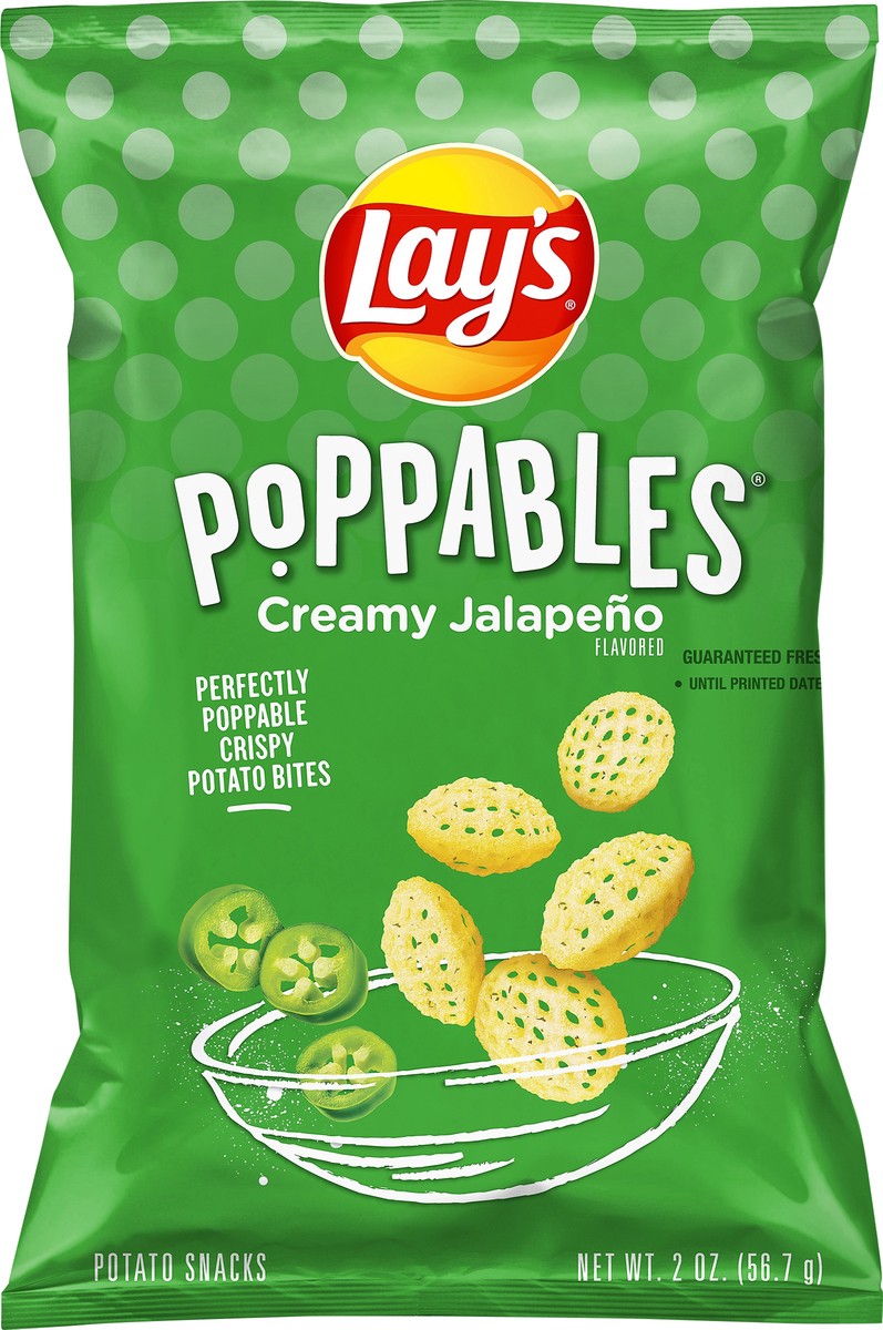 slide 6 of 6, Lay's Poppables Creamy Jalapeno Potato Snacks 2 oz, 2 oz