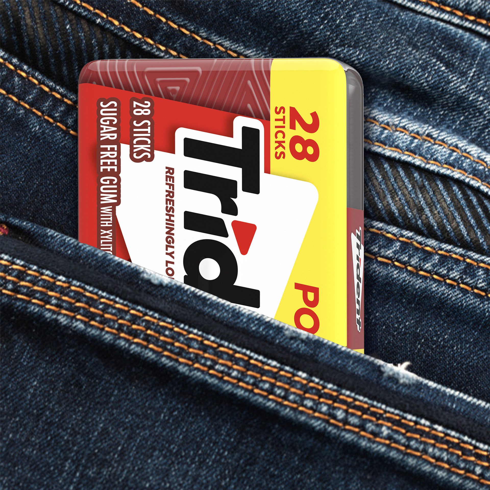 slide 5 of 5, Trident Cinnamon Sugar Free Gum, 28 Pieces, 0.11 lb