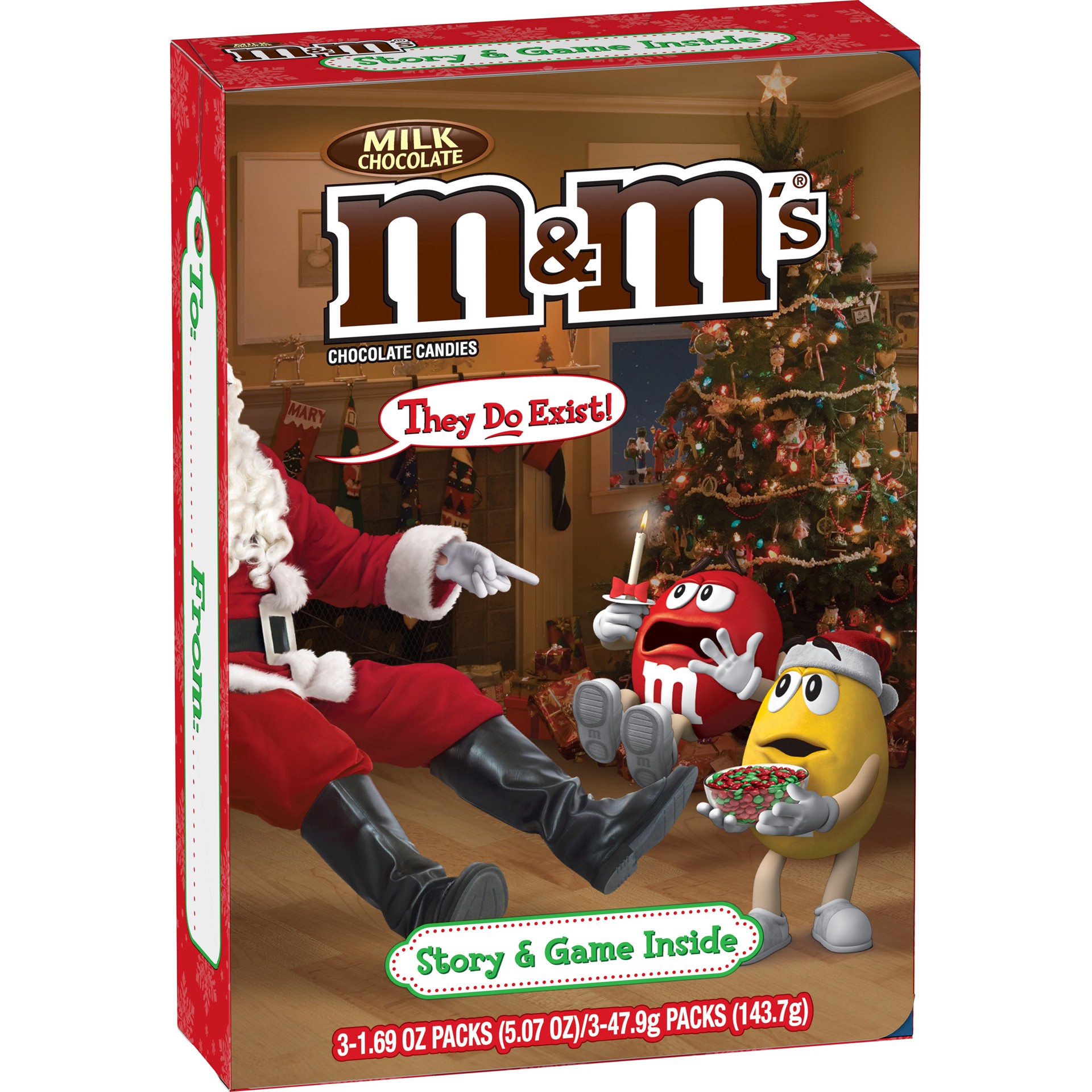 slide 1 of 5, M&M's Milk Chocolate Fun Size Candy Christmas Storybook Gift, 5.07 Ounces, 5.07 oz