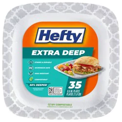 Hefty Extra Deep Plates 35 Each