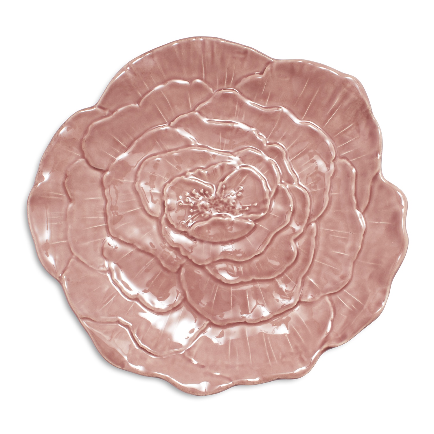 slide 1 of 1, Sur La Table Figural Rose Plate, 1 ct