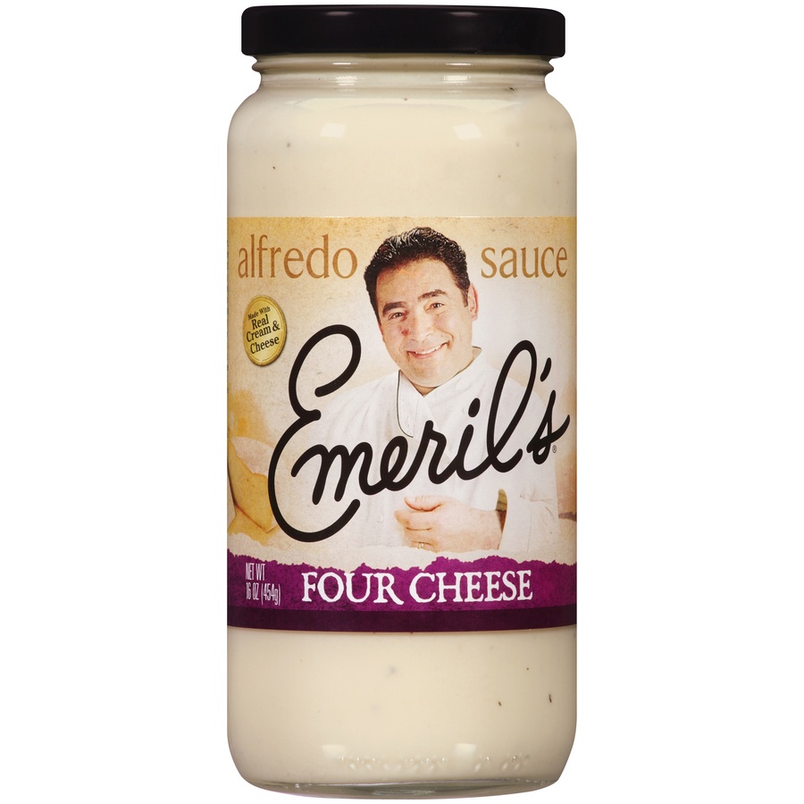 slide 1 of 1, Emeril's Four Cheese Alfredo Sauce, 16 fl oz