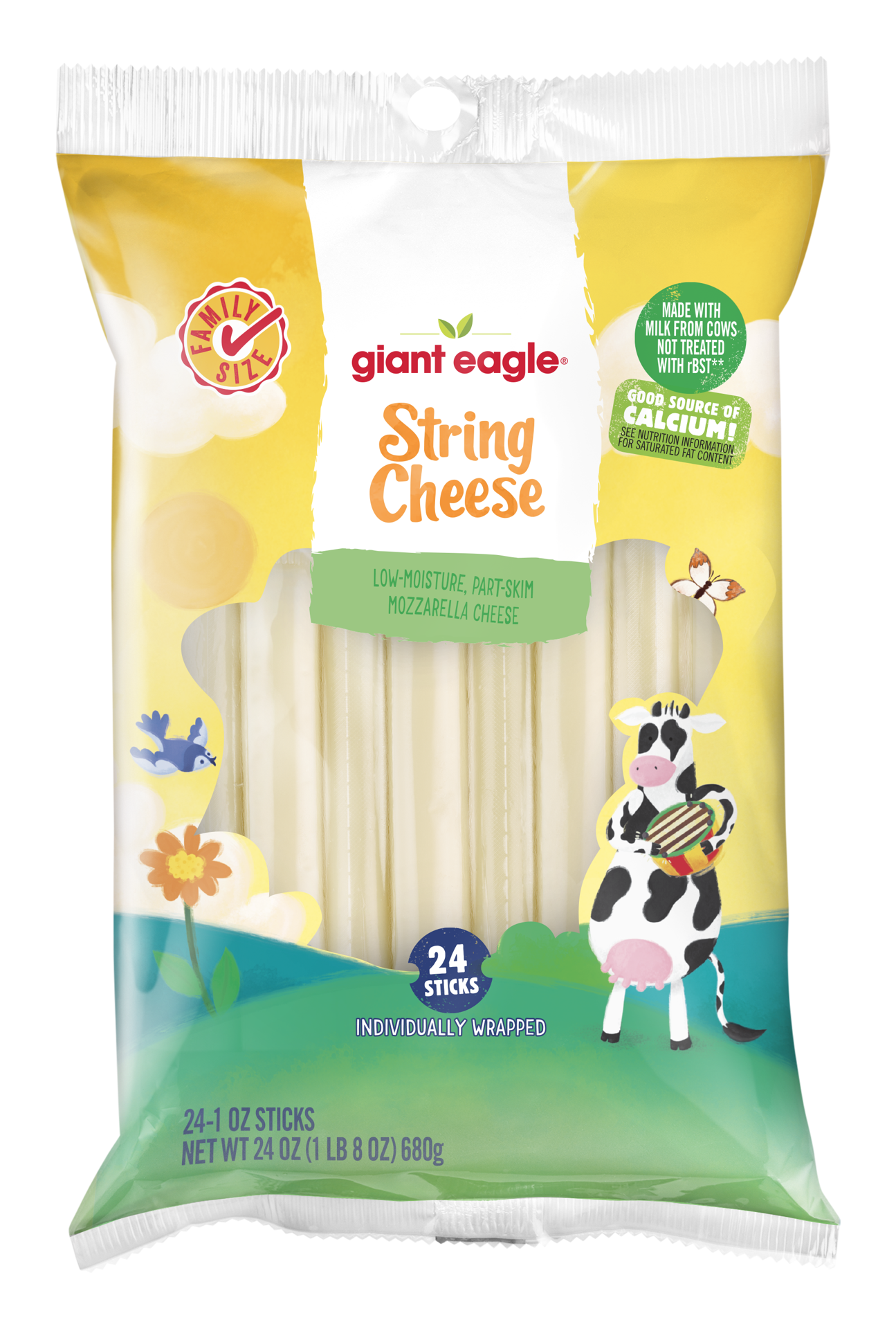 slide 1 of 1, GE String Cheese, 24 oz