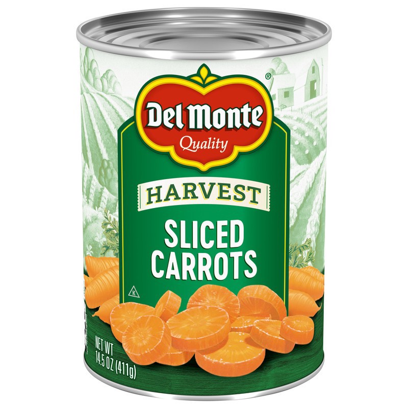 slide 1 of 5, Del Monte Harvest Sliced Carrots, 14.5 oz Can, 14.5 oz