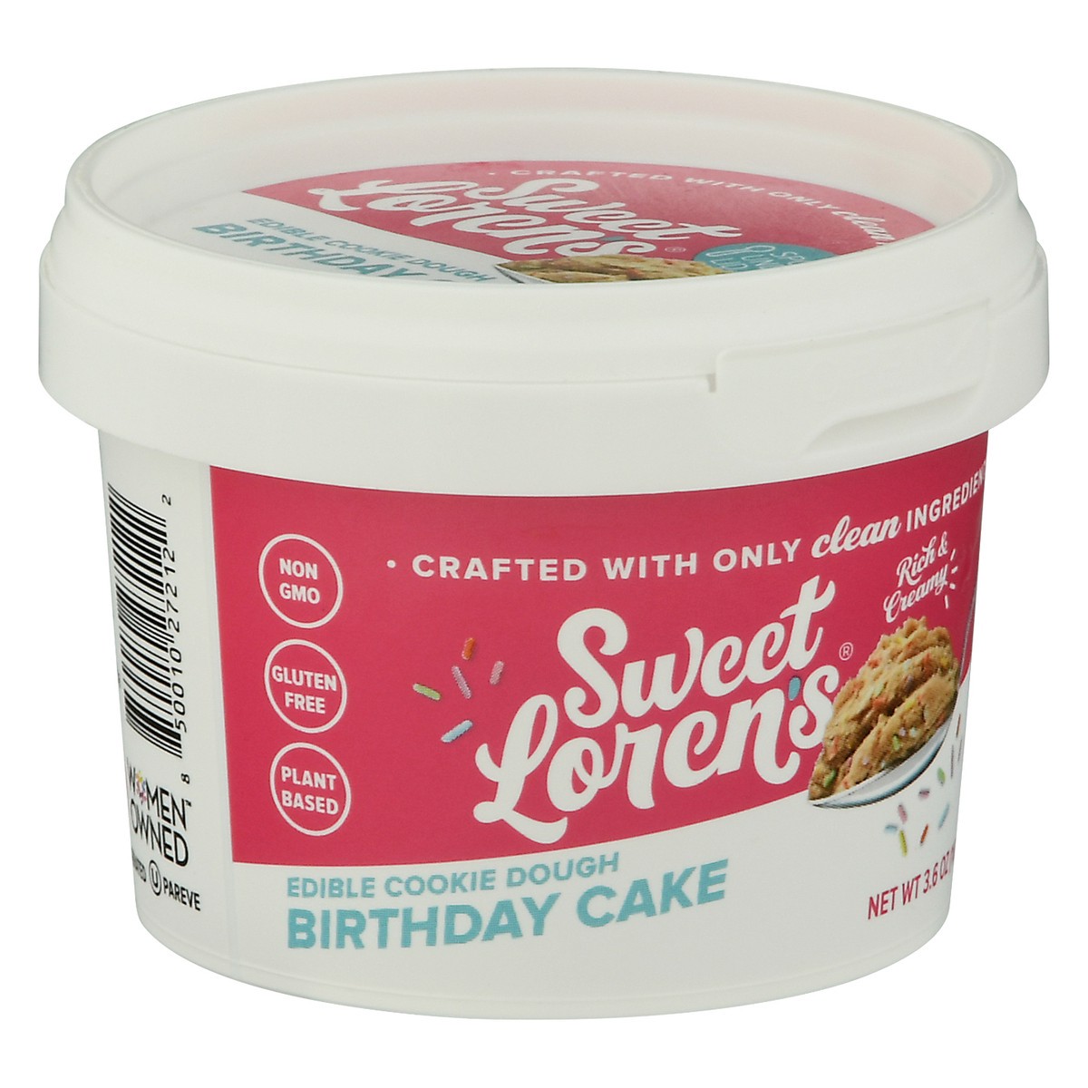 slide 2 of 9, Sweet Loren's Birthday Cake Edible Cookie Dough 3.6 oz, 3.6 oz