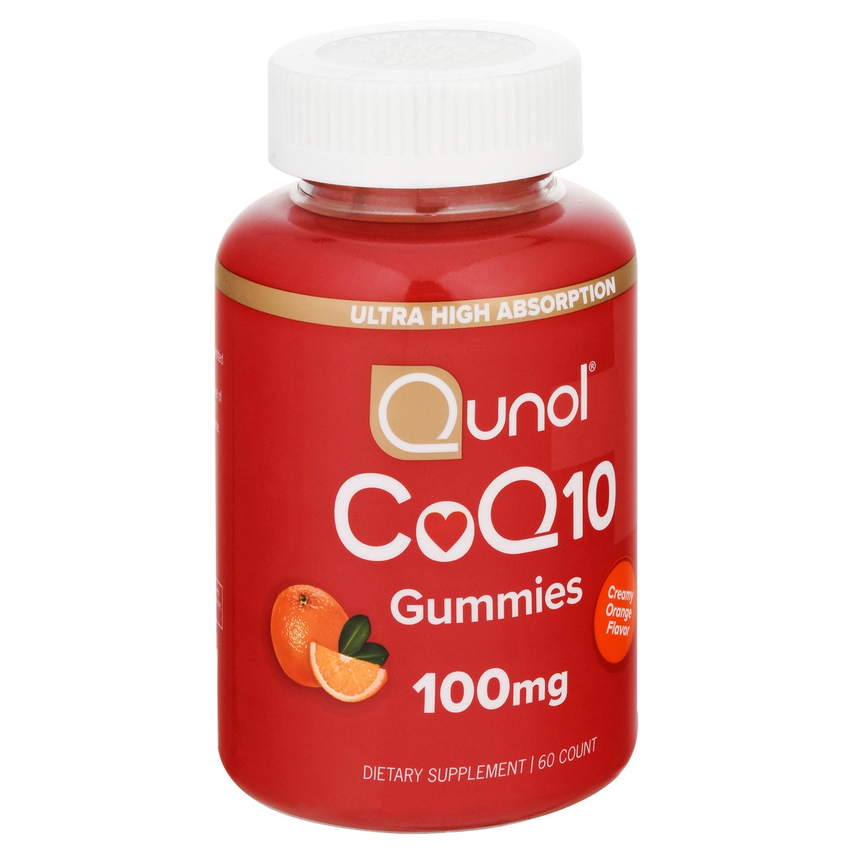 slide 2 of 9, Qunol CoQ10 Gummies, Orange Flavor, 60 ct; 100 mg