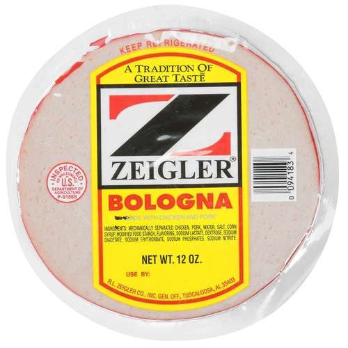slide 1 of 1, Zeigler Bologna 12 oz, 12 oz