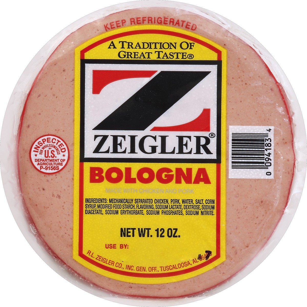 slide 1 of 6, Zeigler Bologna 12 oz, 12 oz