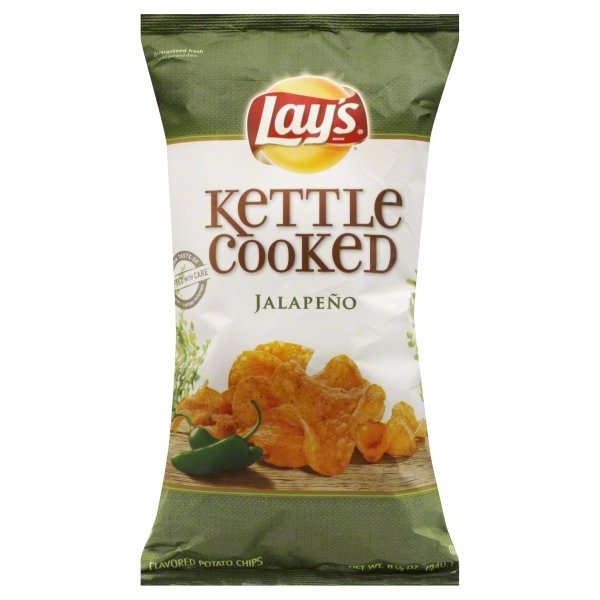 slide 1 of 6, Lay's Kettle Cooked Jalapeno Potato Chips, 8.5 oz