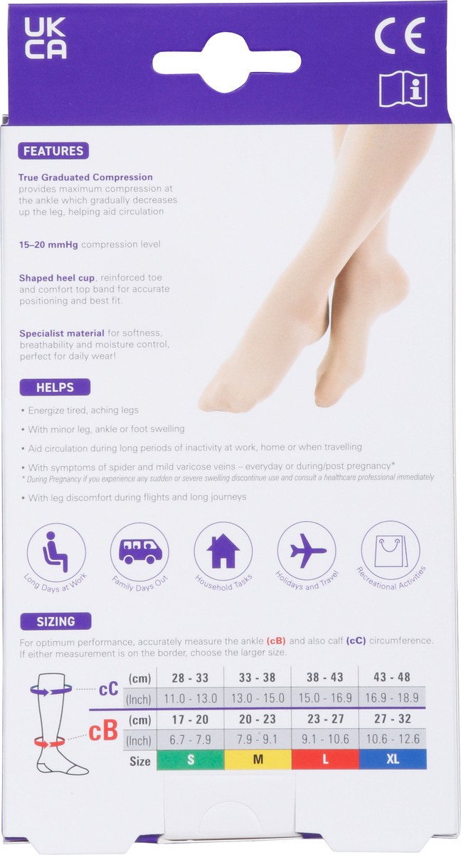 slide 7 of 9, Neo G Energizing Moderate Beige Knee Highs Medium 1 Pair, 1 ct