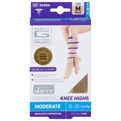Neo G Energizing Moderate Beige Knee Highs, Medium, 1 pair