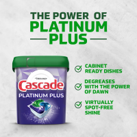 slide 19 of 29, Cascade Lemon Scent Platinum ActionPacs Dishwasher Detergents, 62 ct