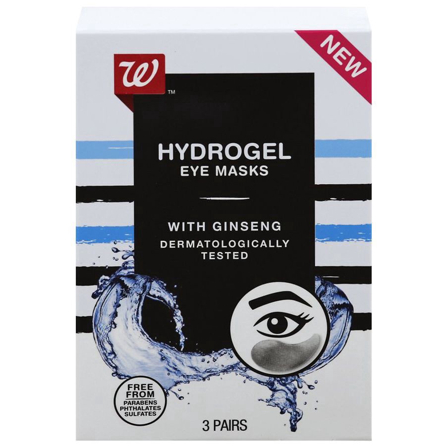 slide 1 of 3, Walgreens Hydrogel Eye Masks, 3 ct