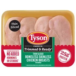 Tyson® All Natural Fresh Thin Sliced Boneless Skinless Chicken Breasts with Rib Meat