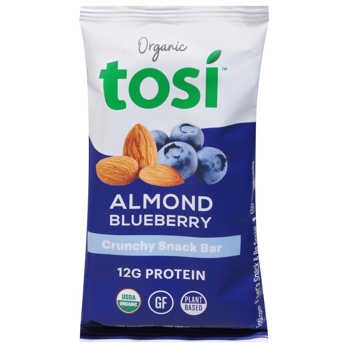 slide 8 of 14, Tosi Organic Crunchy Almond Blueberry Snack Bar 2.4 oz, 2.4 oz
