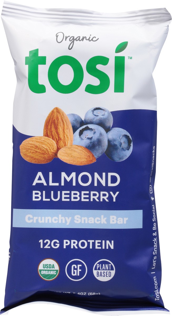 slide 2 of 14, Tosi Organic Crunchy Almond Blueberry Snack Bar 2.4 oz, 2.4 oz