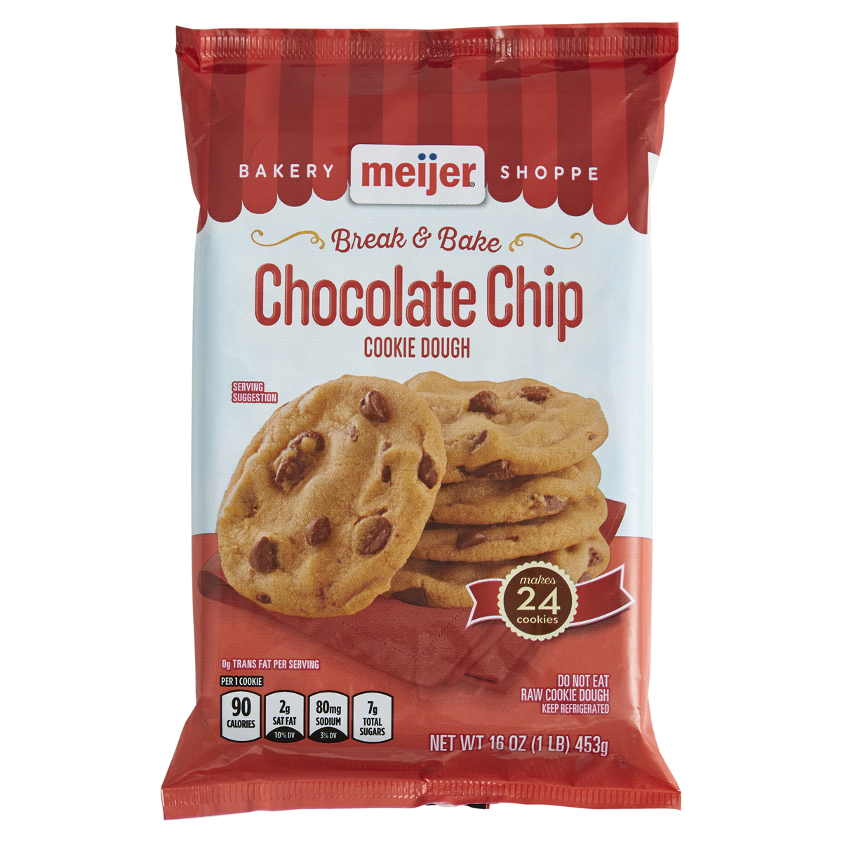 slide 1 of 1, Meijer Chocolate Chip Cookie Dough, 16 oz