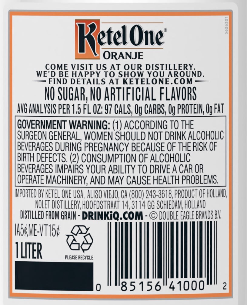 slide 7 of 7, Ketel One Oranje Flavored Vodka, 1 L, 1 liter