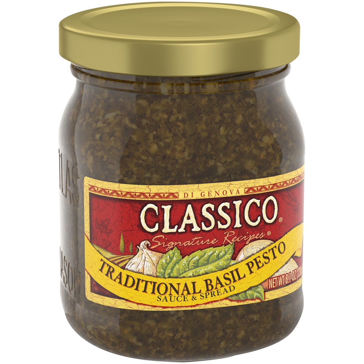 slide 2 of 9, Classico Basil Pesto Sauce Spread, 8.1 oz