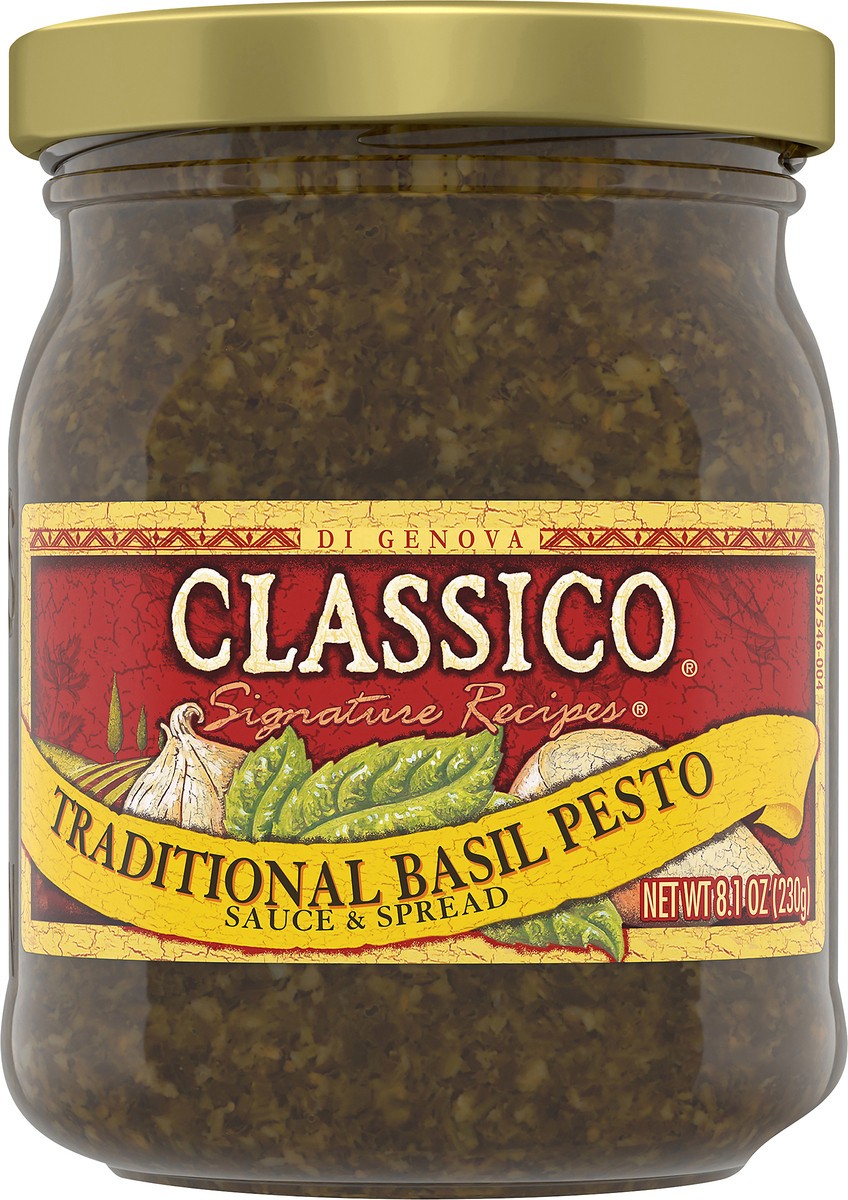 slide 4 of 9, Classico Basil Pesto Sauce Spread, 8.1 oz