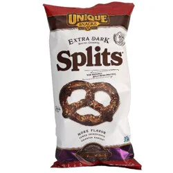 Unique Snacks Splits Extra Dark Pretzels 11 oz