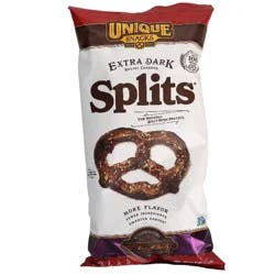 Unique Snacks Splits Extra Dark Pretzels 11 oz