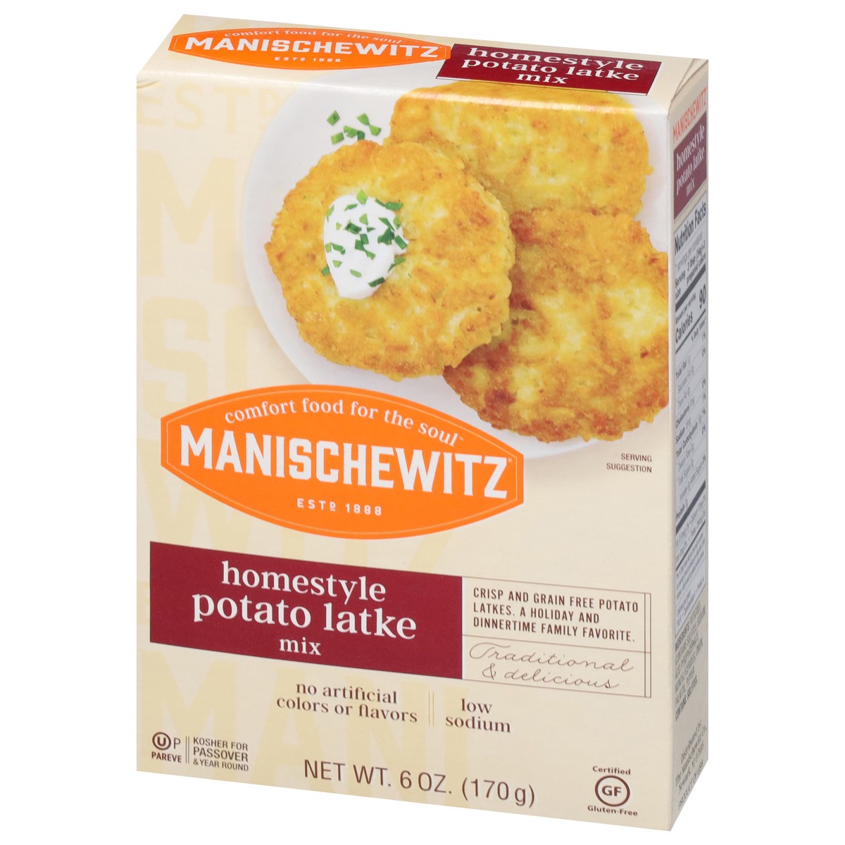 slide 4 of 9, Manischewitz Homestyle Potato Latke Mix 6 oz, 6 oz