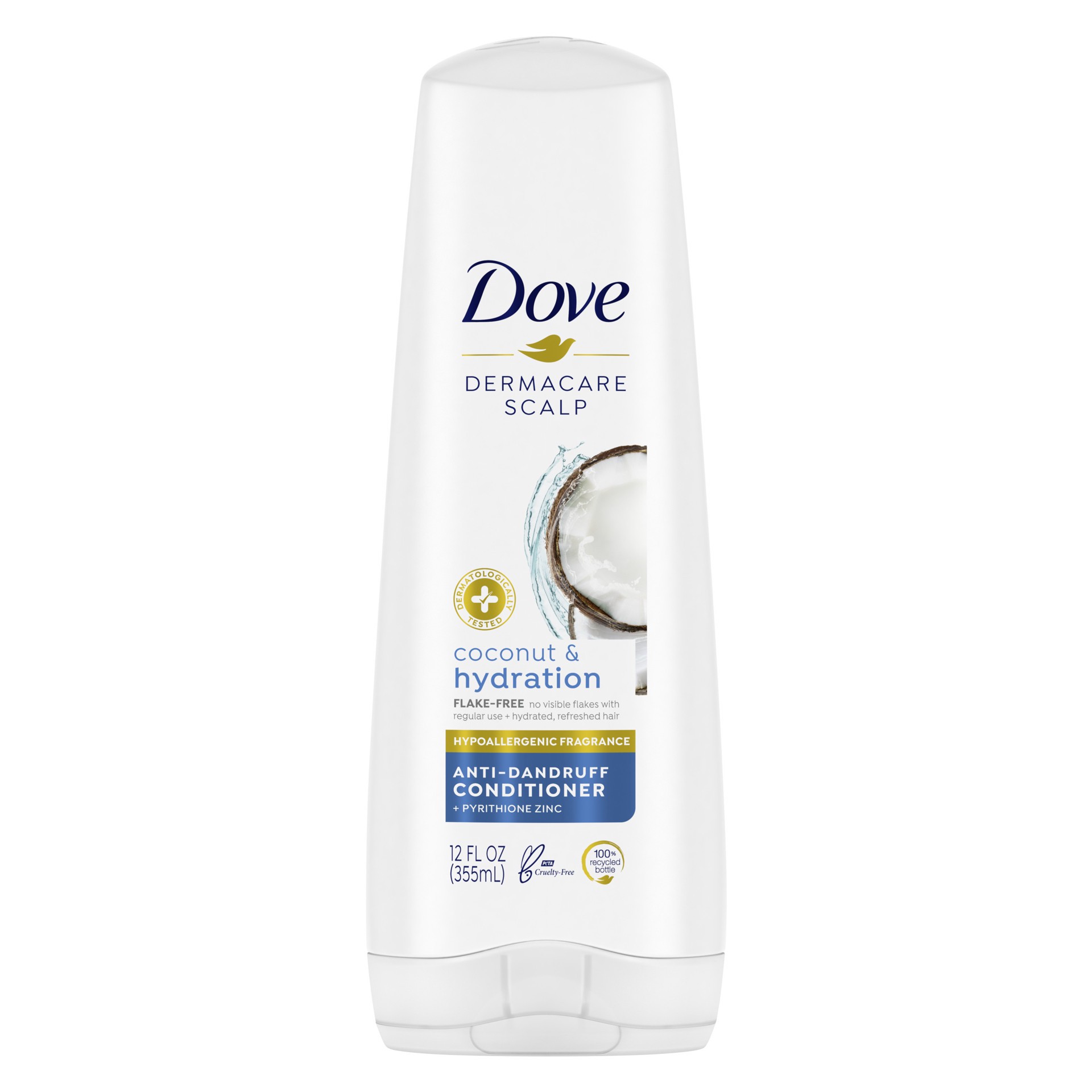 slide 1 of 6, Dove DermaCare Scalp Anti-Dandruff Conditioner Coconut & Hydration, 12 oz, 12 oz