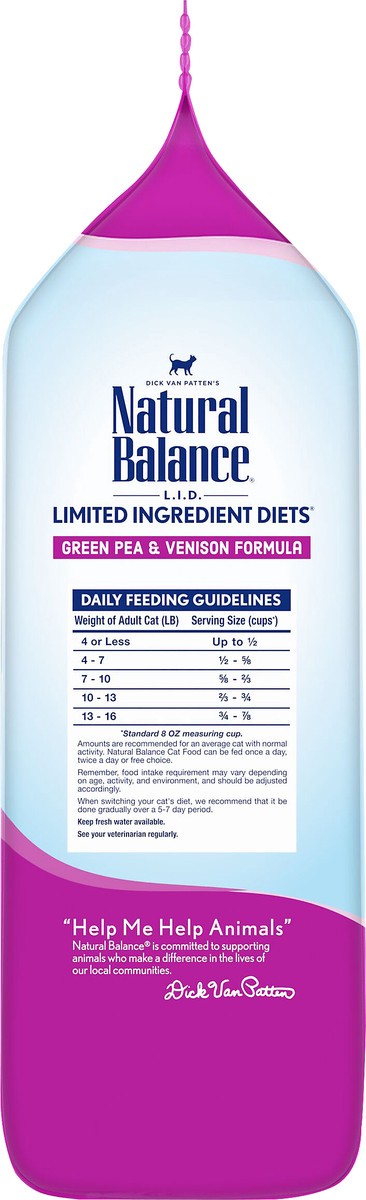 slide 5 of 6, Natural Balance L.I.D. Limited Ingredients Diet Grain Free Green Pea & Venison Formula Cat Food 4.5 lb, 4.5 lb