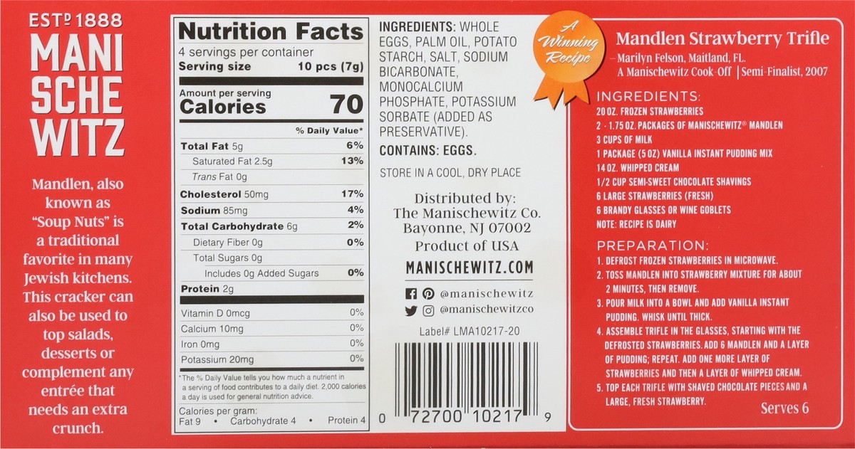 slide 3 of 9, Manischewitz Mehadrin Mandlen Soup Nuts 1 oz, 1 oz