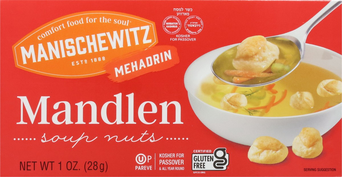 slide 4 of 9, Manischewitz Mehadrin Mandlen Soup Nuts 1 oz, 1 oz