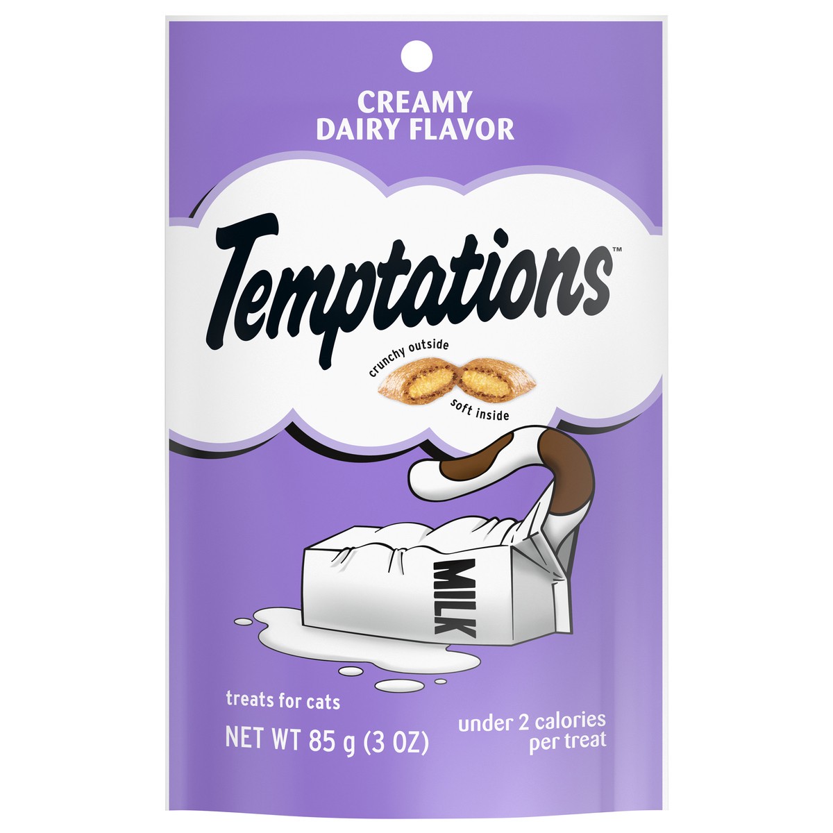slide 1 of 3, Temptations Creamy Dairy Flavor Treats for Cats 3 oz, 3 oz