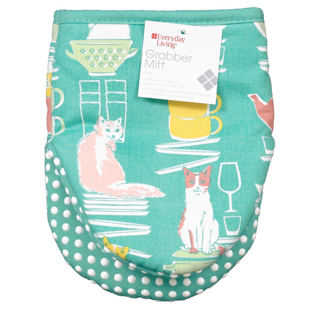 slide 3 of 4, Everyday Living Grabber Oven Mitt - Cats, 1 ct